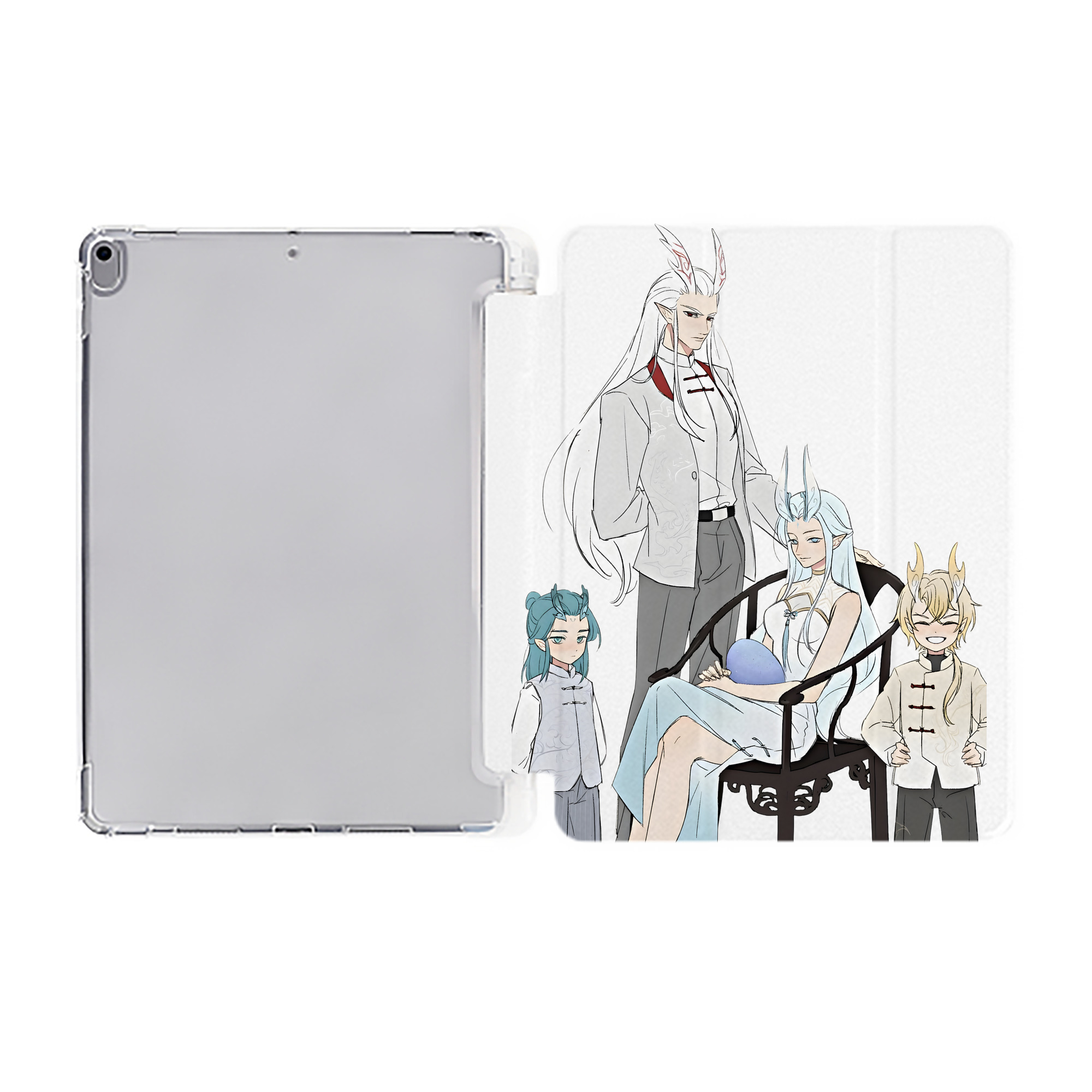 （画像用） Ne Zha 2 ナタ 魔童の大暴れ IPad ケース ペン収納付き 三つ折りスタンド PUレザー×シリコン 対応機種9.5/10.5/10.9インチ